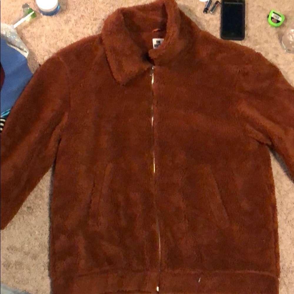 Rust Oversized Teddy Coat